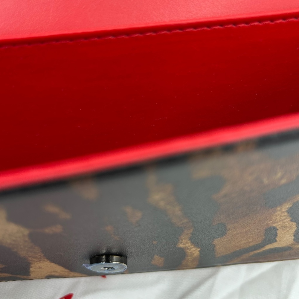 Women’s Christian Louboutin, Paloma Bengali, leather clutch/shoulder bag - Picture 8 of 14
